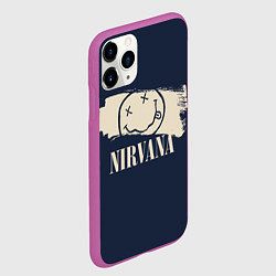 Чехол iPhone 11 Pro матовый NIRVANA Рок Группа, цвет: 3D-фиолетовый — фото 2