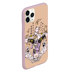 Чехол iPhone 11 Pro матовый KILLER QUEEN Йошикаге Кира JOJO PART 4, цвет: 3D-розовый — фото 2