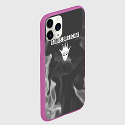 Чехол iPhone 11 Pro матовый Boris brejcha огонь, цвет: 3D-фиолетовый — фото 2