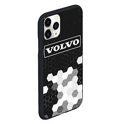 Чехол iPhone 11 Pro матовый VOLVO - Соты, цвет: 3D-черный — фото 2