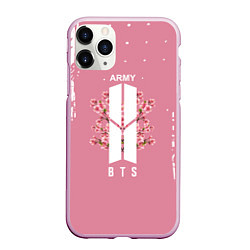 Чехол iPhone 11 Pro матовый Bts ARMY, цвет: 3D-розовый