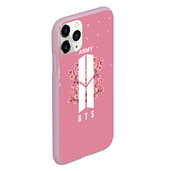 Чехол iPhone 11 Pro матовый Bts ARMY, цвет: 3D-розовый — фото 2