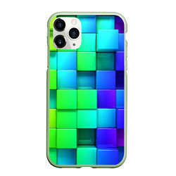 Чехол iPhone 11 Pro матовый Color geometrics pattern Vanguard, цвет: 3D-салатовый