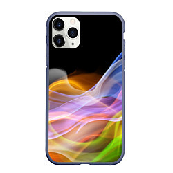 Чехол iPhone 11 Pro матовый Цветной дым Color pattern, цвет: 3D-серый