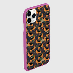 Чехол iPhone 11 Pro матовый Немецкие Военные Овчарки Кинолог, цвет: 3D-фиолетовый — фото 2