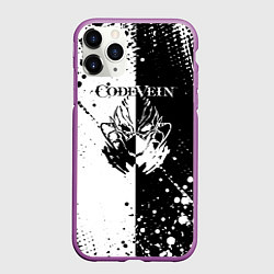 Чехол iPhone 11 Pro матовый Code vein черное белое, цвет: 3D-фиолетовый