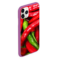 Чехол iPhone 11 Pro матовый Жгучие перцы, цвет: 3D-фиолетовый — фото 2
