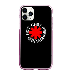 Чехол iPhone 11 Pro матовый Red Hot Chili Peppers Rough Logo, цвет: 3D-розовый