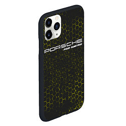 Чехол iPhone 11 Pro матовый PORSCHE Pro Racing Соты, цвет: 3D-черный — фото 2