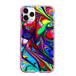 Чехол iPhone 11 Pro матовый Vanguard color pattern Expression, цвет: 3D-розовый