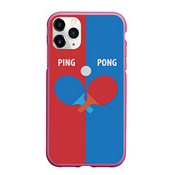 Чехол iPhone 11 Pro матовый PING PONG теннис