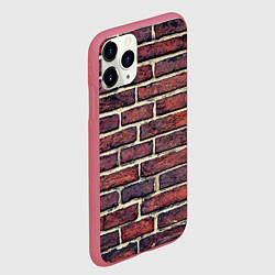 Чехол iPhone 11 Pro матовый Brick Wall, цвет: 3D-малиновый — фото 2