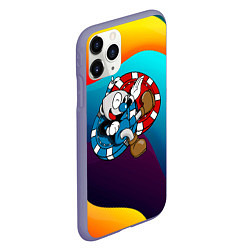 Чехол iPhone 11 Pro матовый Cuphead Чашечки, цвет: 3D-серый — фото 2