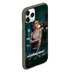 Чехол iPhone 11 Pro матовый Джуди Cyberpunk 2077, цвет: 3D-темно-зеленый — фото 2