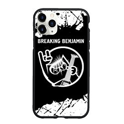 Чехол iPhone 11 Pro матовый Breaking Benjamin КОТ Брызги, цвет: 3D-черный
