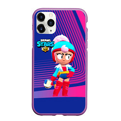 Чехол iPhone 11 Pro матовый BRAWLSTARS JANET ДЖАНЕТ, цвет: 3D-фиолетовый