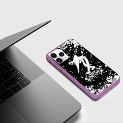 Чехол iPhone 11 Pro матовый Ghostemane texture, цвет: 3D-фиолетовый — фото 2