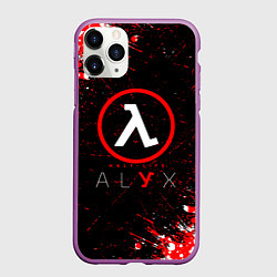 Чехол iPhone 11 Pro матовый Half-life брызги, цвет: 3D-фиолетовый