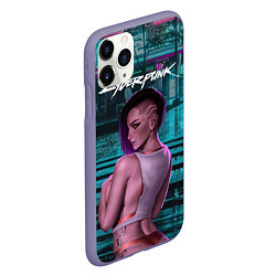 Чехол iPhone 11 Pro матовый Cyberpunk2077 18 Vi, цвет: 3D-серый — фото 2