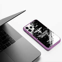 Чехол iPhone 11 Pro матовый Hollywood undead, цвет: 3D-фиолетовый — фото 2