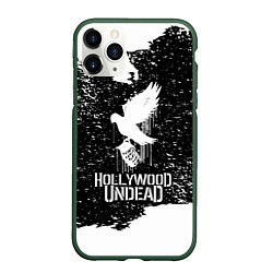 Чехол iPhone 11 Pro матовый Hollywood Undead - CHAOS Out Now, цвет: 3D-темно-зеленый
