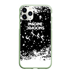 Чехол iPhone 11 Pro матовый Imagine dragons rock, цвет: 3D-салатовый