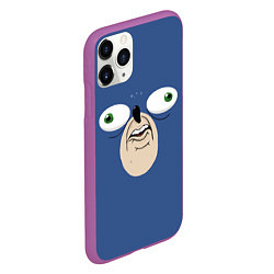 Чехол iPhone 11 Pro матовый Смешной Ежик, цвет: 3D-фиолетовый — фото 2