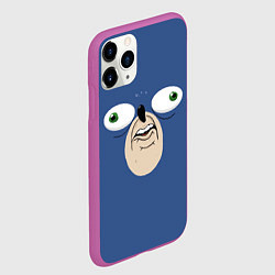 Чехол iPhone 11 Pro матовый Смешной Ежик, цвет: 3D-фиолетовый — фото 2