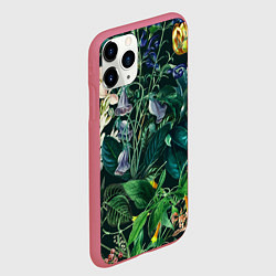 Чехол iPhone 11 Pro матовый Цветы Темный Сад, цвет: 3D-малиновый — фото 2