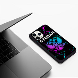 Чехол iPhone 11 Pro матовый Степан Россия, цвет: 3D-черный — фото 2