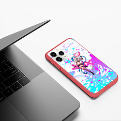 Чехол iPhone 11 Pro матовый JINX ДЖИНКС НЕОНОВЫЕ БРЫЗГИ, цвет: 3D-красный — фото 2