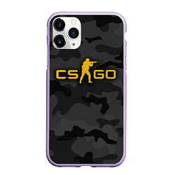 Чехол iPhone 11 Pro матовый Counter-Strike Камуфляж Тёмные Воды, цвет: 3D-светло-сиреневый