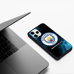 Чехол iPhone 11 Pro матовый МАНЧЕСТЕР СИТИ Manchester City 5, цвет: 3D-черный — фото 2