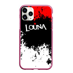 Чехол iPhone 11 Pro матовый Louna band, цвет: 3D-малиновый