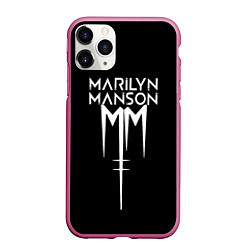 Чехол iPhone 11 Pro матовый Marilyn manson rock n roll