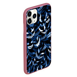 Чехол iPhone 11 Pro матовый Drain monsters, цвет: 3D-малиновый — фото 2