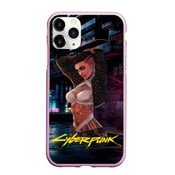 Чехол iPhone 11 Pro матовый Girl Vi cyberpunk2077, цвет: 3D-розовый