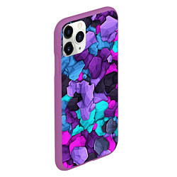 Чехол iPhone 11 Pro матовый Магические кристаллы, цвет: 3D-фиолетовый — фото 2