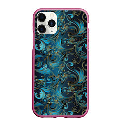 Чехол iPhone 11 Pro матовый Blue Abstract Узоры