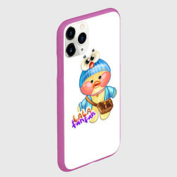 Чехол iPhone 11 Pro матовый Рисунок Лалафанфан, цвет: 3D-фиолетовый — фото 2
