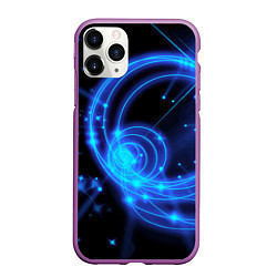 Чехол iPhone 11 Pro матовый Неоновый космос Neon space