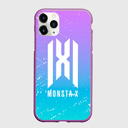 Чехол iPhone 11 Pro матовый Monsta x neon, цвет: 3D-фиолетовый