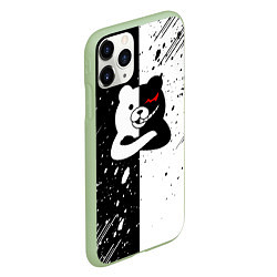 Чехол iPhone 11 Pro матовый Monokuma брызги, цвет: 3D-салатовый — фото 2