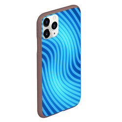 Чехол iPhone 11 Pro матовый Abstraction neon lines, цвет: 3D-коричневый — фото 2