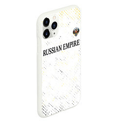 Чехол iPhone 11 Pro матовый RUSSIAN EMPIRE - ГЕРБ Гранж FS, цвет: 3D-белый — фото 2