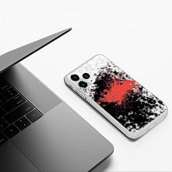 Чехол iPhone 11 Pro матовый Черное золото и красный Коллекция Get inspired! Fl, цвет: 3D-белый — фото 2