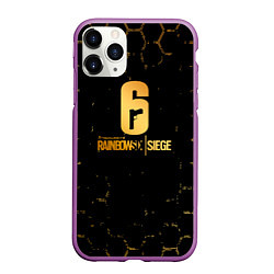 Чехол iPhone 11 Pro матовый Rainbow six siege соты