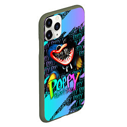 Чехол iPhone 11 Pro матовый POPPY PLAYTIME HAGGY WAGGY - ПОППИ ПЛЕЙТАЙМ цветно, цвет: 3D-темно-зеленый — фото 2