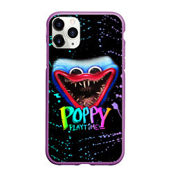 Чехол iPhone 11 Pro матовый POPPY PLAYTIME HAGGY WAGGY - ПОППИ ПЛЕЙТАЙМ краска, цвет: 3D-фиолетовый