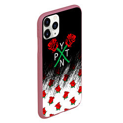 Чехол iPhone 11 Pro матовый PYTN X ROSE пейтон моормиер, цвет: 3D-малиновый — фото 2